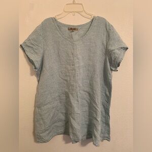 FLAX 100% Linen Tunic Tee